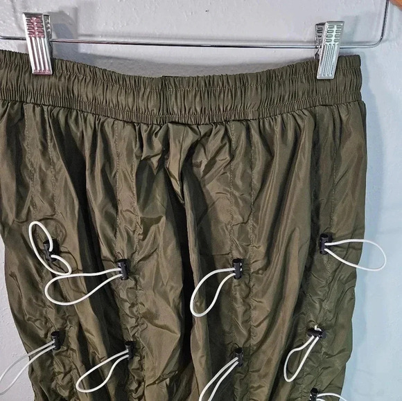 URKOOL Bungee Cord Drawstring Pants Olive - Picture 9 of 13